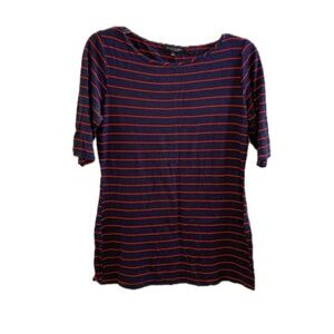 Women's Striped Boat-neck Top Size: Large